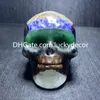 Мощный семерые 7 чакр исцеляющий камень череп Рейки Фэн Шуи Домашний Декор Реалистичный многослойный радужный радужный натуральный кварцевый хрустальный головка