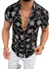 Hommes chemises décontractées impression Hawaii à manches courtes imprimé Blouse Streetwear revers été en plein air lâche mode boutonné plage fête style grande taille blouse