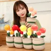 About Cm Funny Potted Plants Series Plush Toys Lifelike Tulip Succulent Mushroom Bluebell Flower Pillow Stuffed Soft Dolls J220704