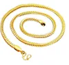 18K Men's 6mm Thai Chedes Snake Bone Necklace Fashion Halsband