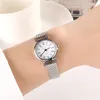 Armbanduhren Mode Quarzuhr Für Frauen Luxus Weibliche Uhren Uhr Handgelenk Weiß Edelstahl Band Klassische Tägliche GeschenkeArmbanduhren HEC