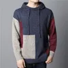 Herrenpullover Herren mit Kapuze gestrickt Pullover Pullover Männer Patchwork Streetwear Casual Sweatshirt Tracksuit Fashion Plus Size M-6xlmen's Olga2