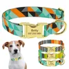 Color Print Dog Collar Nylon Personalized Dogs ID Custom Engraved s With Tag Nameplate Pet Supplies Y200917