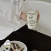 Kubki ins online Vlog Blogger strzela francuskie szklanki alfabetu, kubek mleczny, kubek do kawy, duża pojemność