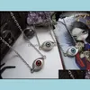 Подвесные ожерелья подвески ювелирные изделия винтажные бронзовые турецкие злые глаза дьявола ожерелье панк панк блю