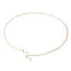 Belts Fashion Gold Metal Thin Women Chain Belt Rose Flower Decorative Waist Chains All-Match Dress Adjustable StrapsBelts