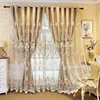 Korean Curtains for Living Room European Style Embroidered Sheer Curtain for Dining Room Bedroom Luxury Tulle Elegant Door 2205172318771