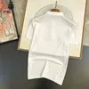 Koszule od projektantów moda męska Polo bawełniana koszulka paryż wyszywane litery topy sweter na co dzień Plus rozmiar męska koszulka