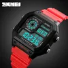 Partihandel 10st/ Lot Men's Sports Watch Square Dual Time LED Digitala klockor Male Clocks Relojes Deportivos 220623