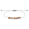 Natural Stone Bead Bracelet Women's Yoga Seven Chakra Citrine Amethyst Woven Adjustable Gemstone Bracelets Fashion Jewelry Gift