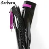 Sorbern Sexy Ballet Hoof Stivali da donna Stivali con plateau Lungo Fetish Tacchi alti Cinghie con fibbia Chiusura lampo anteriore con chiusura a chiave Personalizzata