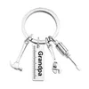 Edelstahl-Vater-Schlüsselanhänger mit Hammerschlüssel und Schraubendreher für Vatertags-, Geburtstags- oder Weihnachtsgeschenke