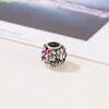 FIT Pandora Charm Bracelet European Summer Flower Space Silver Monamel Crystal Charms Beads DIY Snake Chain for Women Bangle Netclace Jewelry