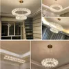 Nordic luxe grote kristallen led-kroonluchter 40 60 60 cm ring kroonluchter woonkamer licht armaturen carlota verlichting