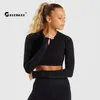 Chrleisure Sports Sports Set Mulheres Hollow Yoga Gym Workout Roupas de Manga Longa Fitness Crop Top Hip Lift Lifgings 220330