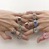 Fflacell индивидуальность винтажные панк -эластичные эластичные Quartz Watch Ring