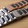 Black watchband with silver stainless steel rosegold watch band strap bracelet 20mm 22mm fit smart watches men gear s2 s3 frontier276C