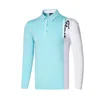 T-shirt a manica lunga da golf Maglietta da uomo Ventilazione sportiva all'aperto Assorbimento secco e sudore Assorbimento di umidità da golf 220707