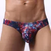 Underpants Men U-convex Pouch Underwear Brief T-Back Thongs & G-Strings Sexy Printed Lingerie Low Rise Men's Fashion UnderpantsUnder