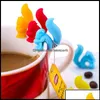 Coffee Tea Tools Drinkware Kitchen Dining Bar Home Garden Snail Squirrel Shape Sile Bag Holder Cup Mug Clip Candy Colors Gift Set Good Dr