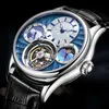 Armbanduhren AESOP Uhren Herren Echt Tourbillon Uhr GMT Mechanische Hand Wind Top Männliche Uhr Saphirblau Relogio Masculino