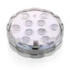 Luzes noturnas 5050 SMD 10 LED Submers￭vel L￢mpada Remota Controle Remoto Mticolor Vaso Floral Base ￠ prova d'￡gua Parte do casamento leve Dhyki