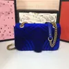 2022 Luxury Crossbody Bags for Women Bag Velvet Shoulder Bag Chain Messenger Lady Designers Luxury Handväska 26 cm Hög kvalitet