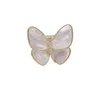 Luxury Design Women Style Natural Shell Brooches Silver Pin Butterfly Shape Breastpin for Gift185S