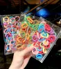 A large bowl of hair clips hair-clip hair-belt hairpin hair band and Candy colour basic hair-rope color hairs circle head ropes binding hairs-rubber bands