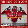 Kit de carroçaria para Yamaha FJR-1300A FJR 1300 A CC 2001-2016 Anos Corpo 112NO.99 FJR1300A FJR-1300 2013 2014 2015 2016 FJR1300 13 14 15 16 Moto OEM Fairing vermelho prateado