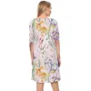 Femmes robe simplement florale 3D imprimé col en v ample décontracté à manches courtes robe droite pour les robes féminines robe élégante 220616