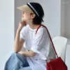 Wide Brim Hats MICOCO A3369C Korean Version Of Fashion Color Matching Empty Top Hair Hoop Grass Sunshade Hat Sunblock Sun Elob22