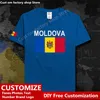 Moldavia Moldovan MDA MD T-shirt in cotone personalizzato Jersey Fans Nome fai da te Numero Tshirt Moda Hip Hop T-shirt casual allentata 220616