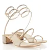 Romance Cleo Sandals Chaussures pour femmes Lowheed féminité paillettes Sole Pumps Classic Caovilla Wrap Crystal Barre Party Wedding H59225099