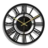 Grande relógio de parede moderno Numeral Roman Decorative Art Classic Classic Indoor Silent Clock para Decoração do escritório da sala de estar