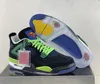 Top 4 Doernbecher Mens 농구화 4S Black Old Royal-Electric Green-White Outdoor Sports Sneakers 308497-015 오리지널 박스 US2196
