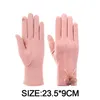 Cinq doigts Gants Lady Grace Femmes Vintage Hiver Plein Doigt Écran Tactile Plus Velours Chaud Coupe-Vent Conduite Femme Mitaines