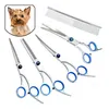 Hund Grooming Pet Scissors Grooming Tool Set Decoration Hair Shears Curved Cat Shearing Hairdressing Supplies205J