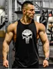 新しいMuscleGuys Brand UK Flag Skull Head Print Horror Funny Gyms Bodybuilding Stringer Tank Top Men 039s Fitness Singlets Breath6418056