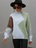 Pullover de malha mulheres suéter de inverno damas redondo pescoço de manga comprida Top cor feminina combinando jumper jersey mujer 220816