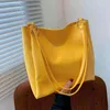حقائب المساء حقيبة اليد تصميم جلدية للنساء للنساء الأزياء البسيطة الصلبة البوب ​​المتسوق Top Honad