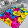 Carpets Living Room Rugs Coffee Table Carpet Home Decor 3D Printing Flower Pattern Wedding Hallway Large Bedside Mat Floor CoveringCarpets