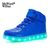 Taglia 25- scarpe a LED per ragazzi ragazze griglie sneaker luminose con luci luminose pannelli a LED Femminino Tenis 2201257414542