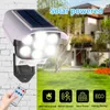 Buiten Solar Lighting Motion Sensor Dummy Camera LED's Spotlight Waterdichte Wall Street Lamp voor Home Yard Solar Garden Light J220531