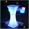 Bar Tools Barware Kitchen Dining Home Garden Rechargeable Led Luminous Cocktail Table Waterproof Glowing Lighted Up Coffee Disco Party Su