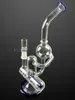 Blauwe Glazen Water Bong Recycle Waterpijp Tabak Filter Olie Dab Rigs Rookpijp met Joint