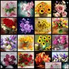 Diamantmalerei Kunsthandwerk Geschenke Hausgarten 5D Diy Blumenarrangement Vase Kreuzstich Diamanten Stickerei Mosaik Wandbilder Dekor