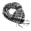 Arafat arabiska halsdukar sport utomhus arabiska sjal taktisk wraps keffiyeh lätta militär shemagh palestine unisex toassels mjuk rand halsduk fyrkant 95 cm