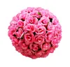 25 cm Imitation Boule de fleur Décoration suspendue Silk Rose Rose False Shopping Mall Hôtel Plafond