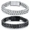 Link Chain Fashion Classic Keel Titanium Steel Bracelet for Men Domineing Double Row Jewelry GiftLink LARS22